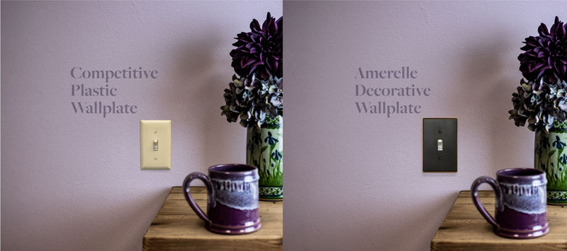Cheap plastic wallplate compared to Amerelle decorative wallplate