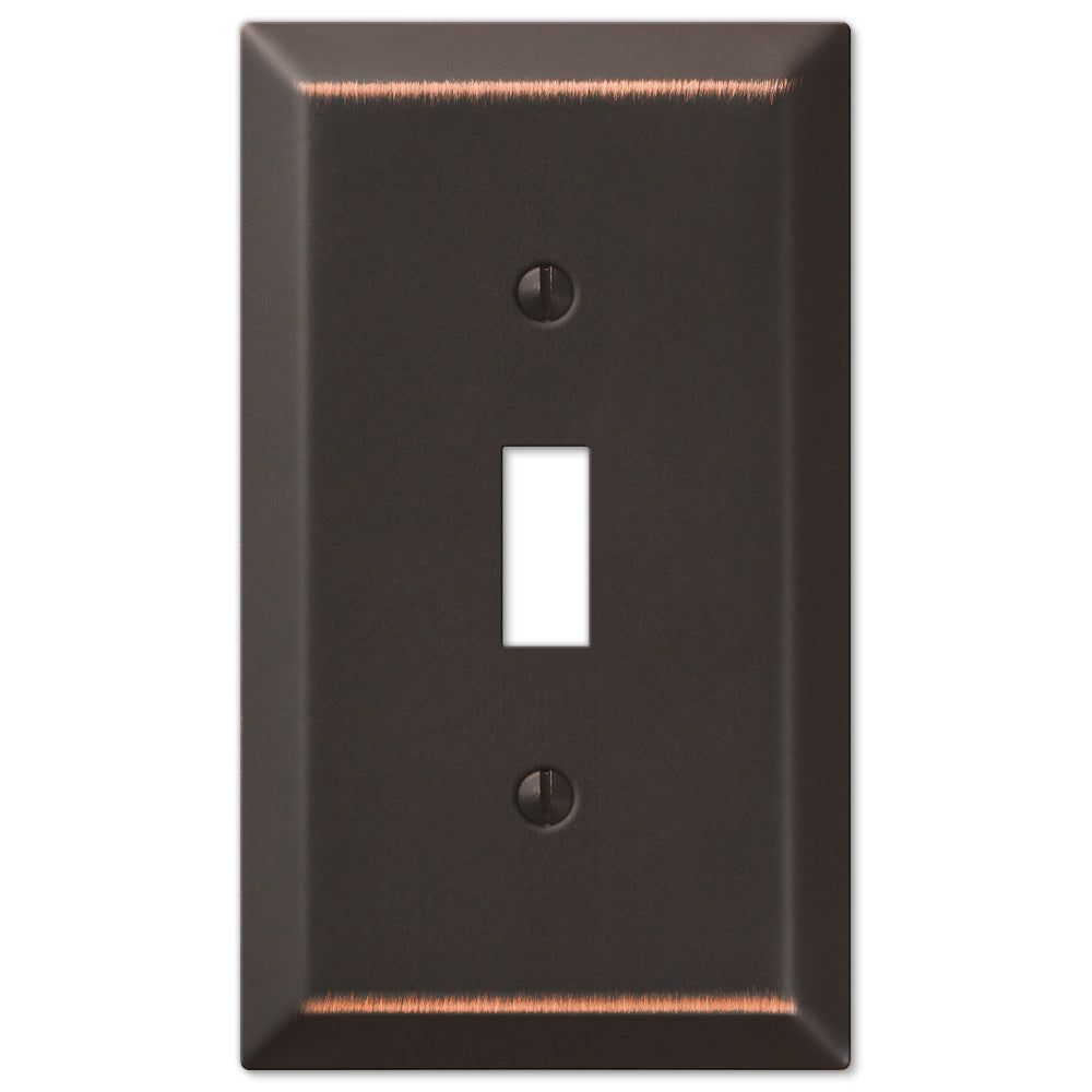 light switch cover with an aged bronze finish, featuring a rich, weathered look with dark, brushed tones, adding an elegant, vintage feel to any room