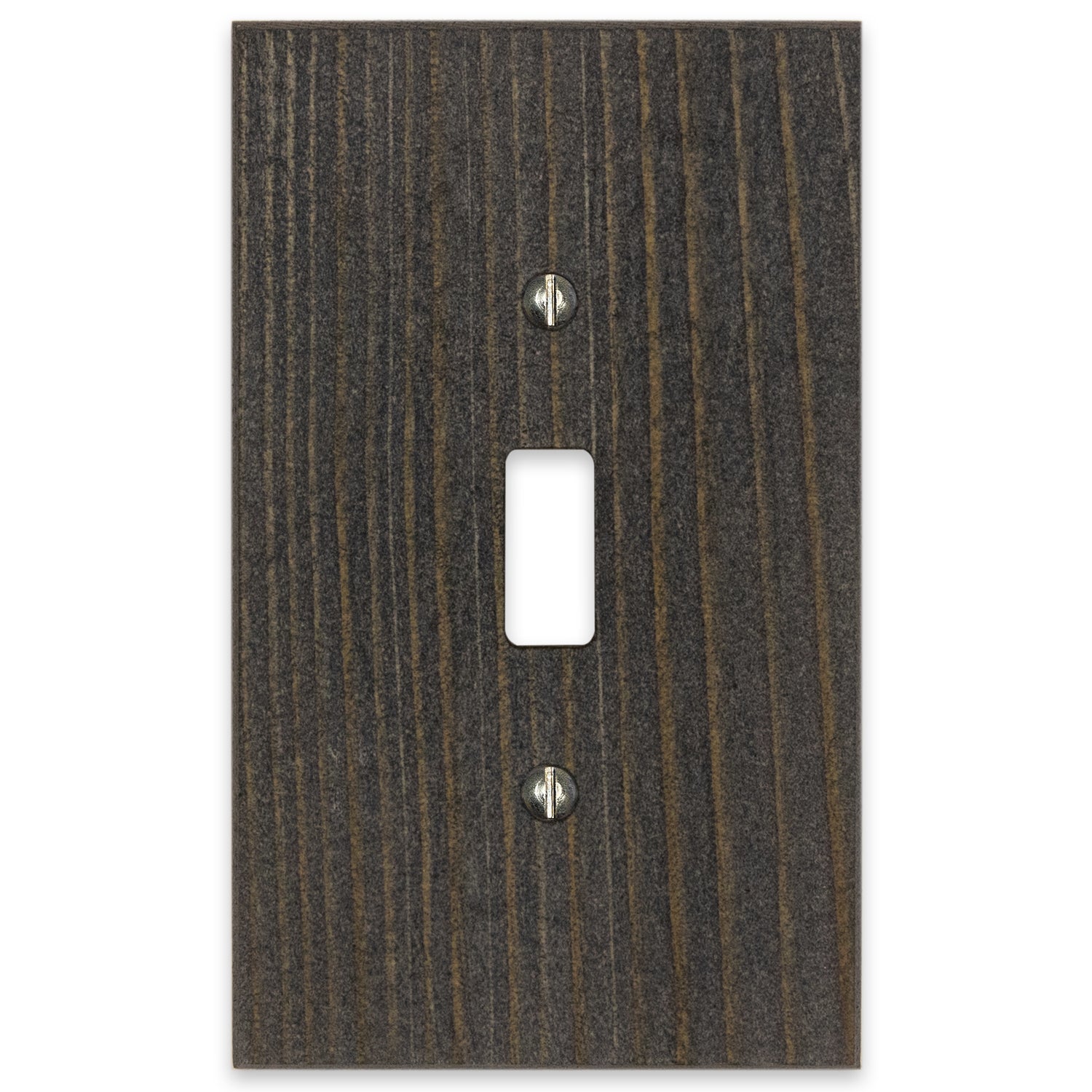 Montana Rustic Gray Light Switch Cover – Durable wall plate with a weathered gray wood finish, bringing a stylish rustic touch to any space.