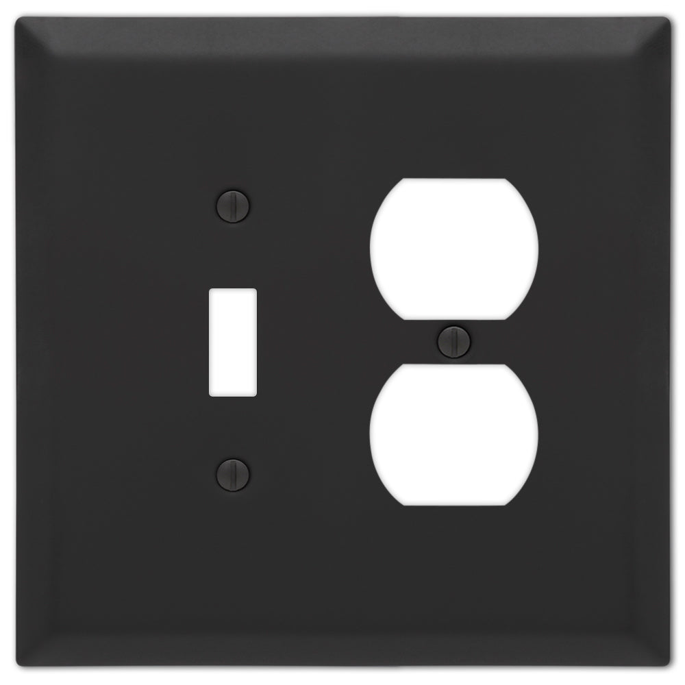 Oversized Matte Black Light Switch Cover and Outlet Wallplate – Extra-large wall plate with a modern matte finish, providing enhanced coverage and a sleek look.