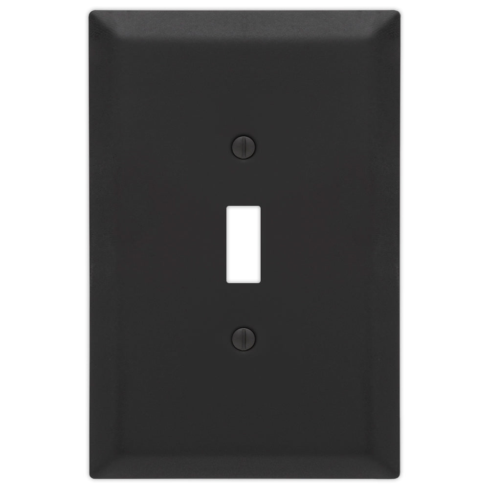 Oversized Matte Black Light Switch Cover – Extra-large wall plate with a modern matte finish, providing enhanced coverage and a sleek look.