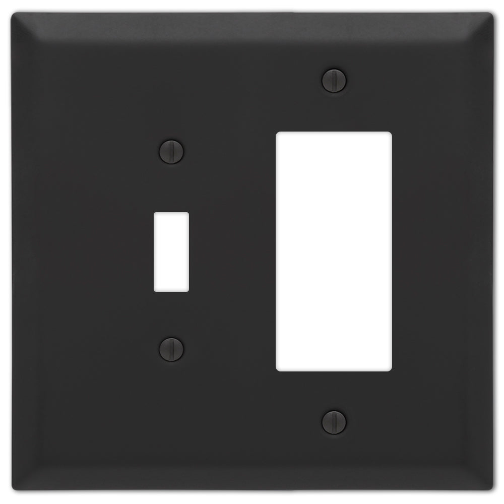 Oversized Matte Black Light Switch and Dimmer Wallplate – Extra-large wall plate with a modern matte finish, providing enhanced coverage and a sleek look.