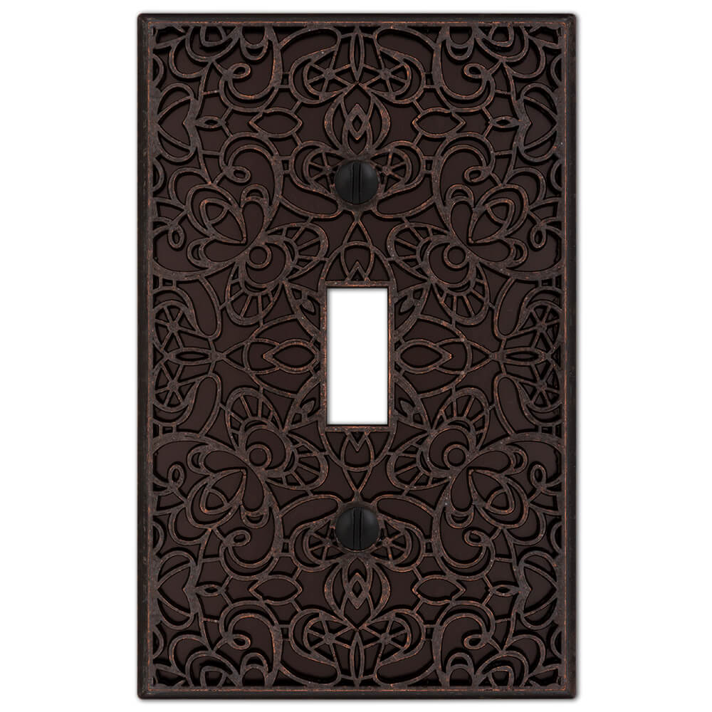 Momfort Aged Bronze Light Switch Cover – Elegant wall plate with a rich, antique bronze finish, adding a timeless touch to any space.