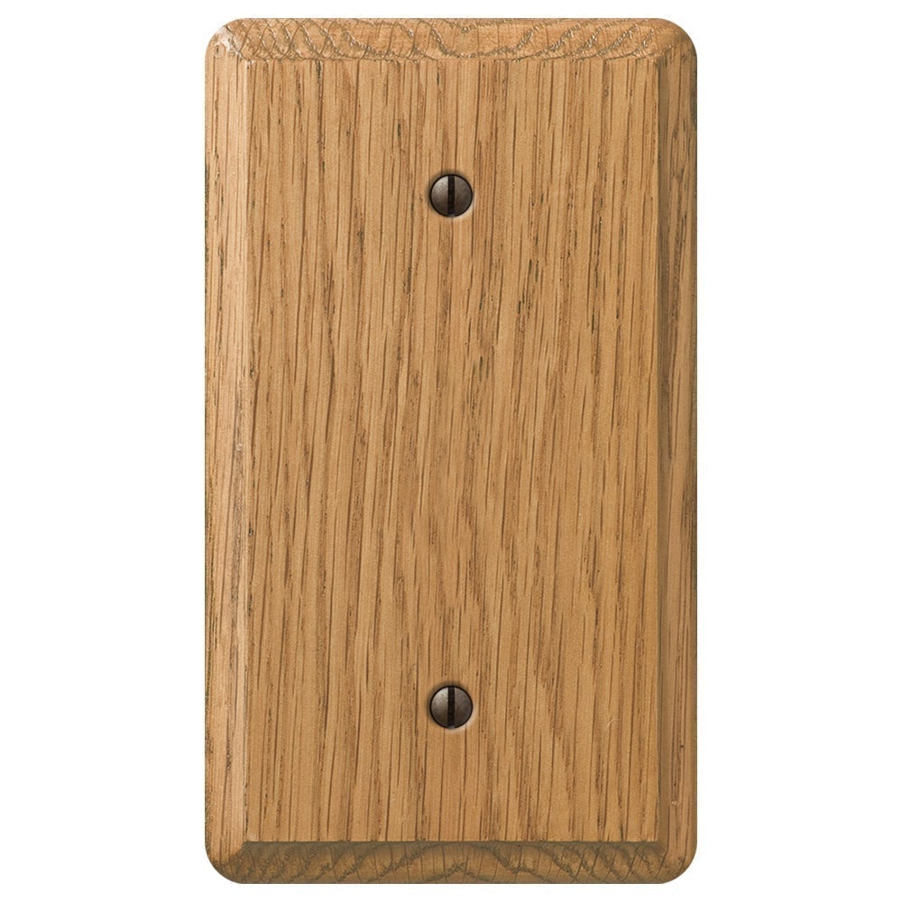 light oak outlet wallplate protector with a natural wood grain finish, featuring a warm, light brown tone. The smooth surface and subtle texture add a touch of rustic charm and elegance, making it a perfect fit for spaces with natural or traditional decor styles