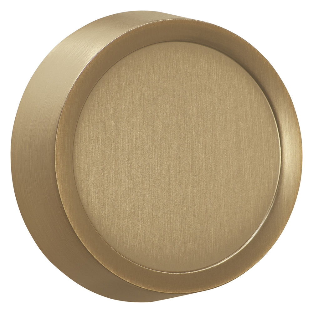 Close-up view of a brushed bronze dimmer knob with a sophisticated, understated design. The knob features a smooth, matte surface with a subtle brushed texture, giving it an elegant, timeless look.