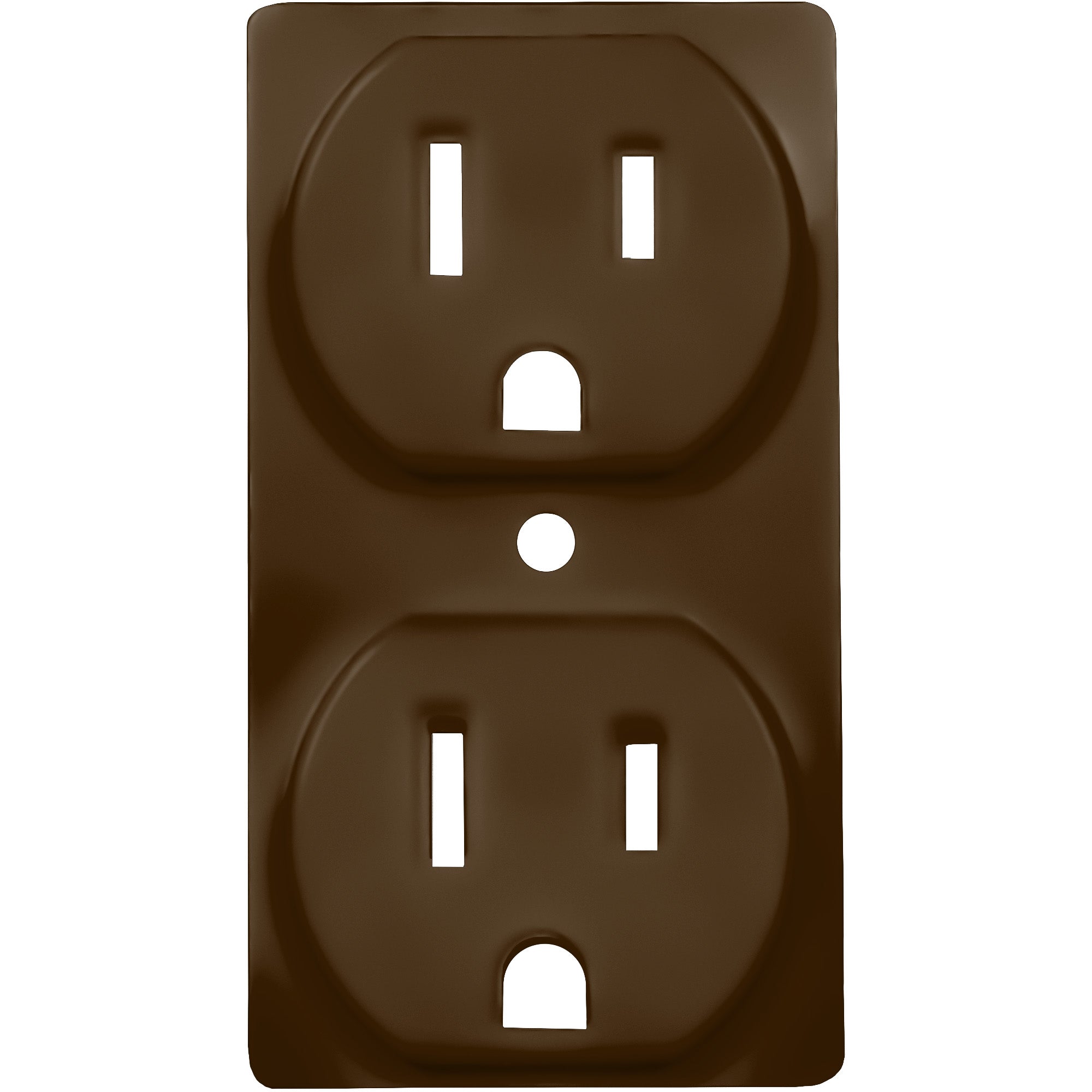 copper colored dual outlet cover against a bright white background from Amerelle Wallplates