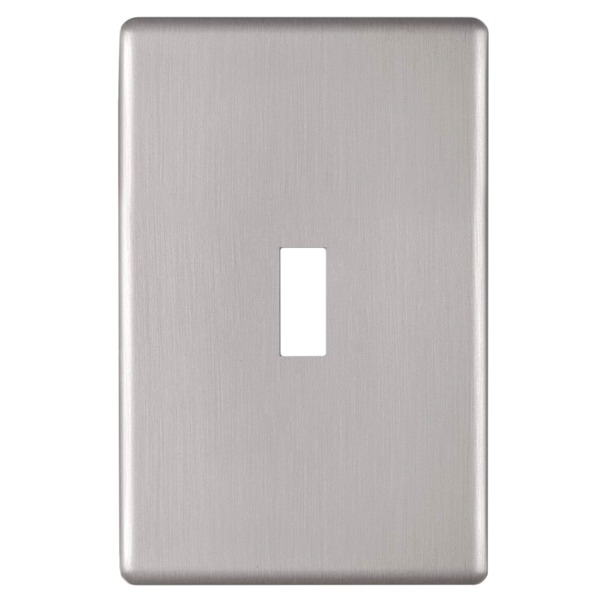 Siena Screwless Light Switch Cover in Brushed Nickel, featuring a sleek, modern design with a smooth, screwless surface for a clean and sophisticated look that enhances any room's décor.