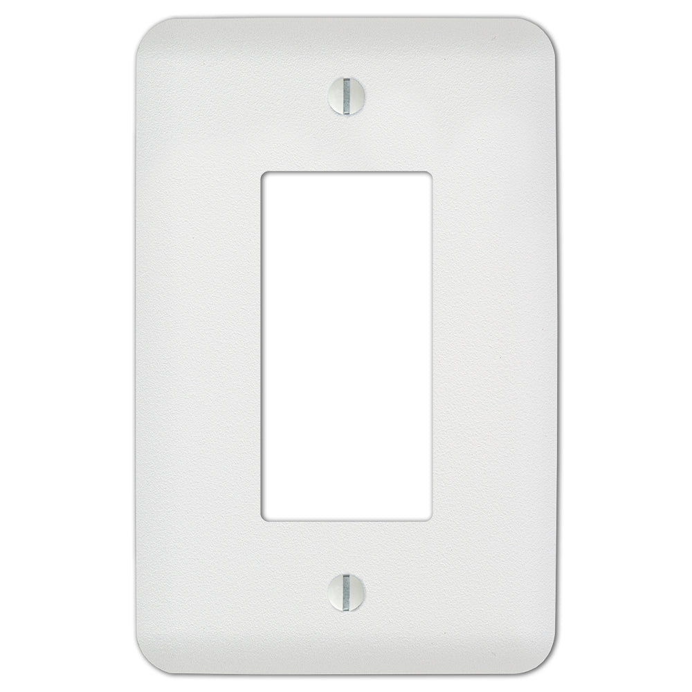 White paintable dimmer wallplate with a smooth, primed surface, ready for customization to match any wall color or décor style