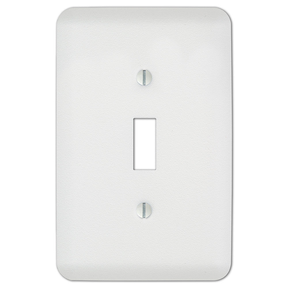 White paintable light switch cover  with a smooth, primed surface, ready for customization to match any wall color or décor style