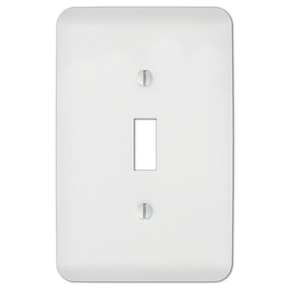 White paintable light switch cover with a smooth, primed surface, ready for customization to match any wall color or décor style