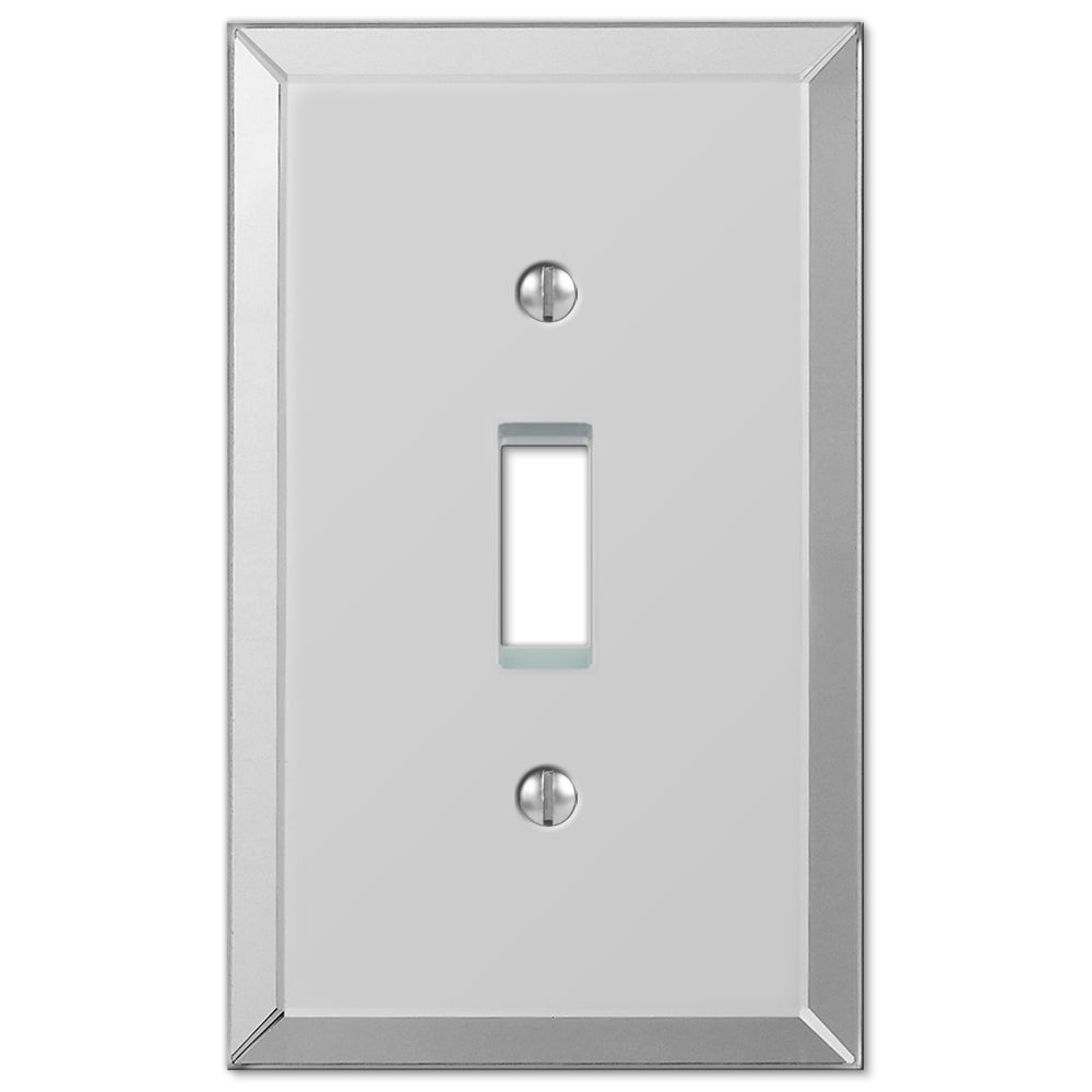 Reflective light switch cover with a sleek, polished finish, adding a modern and stylish touch to any space.