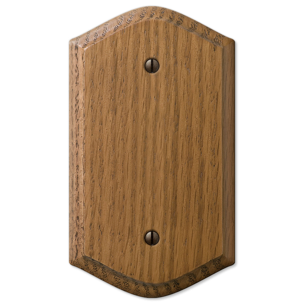 
Country-style medium oak outlet protector wallplate with a warm, natural wood grain and slightly weathered finish. The rustic charm and cozy, lived-in feel make it an ideal accent for country, farmhouse, and vintage-inspired decor styles.